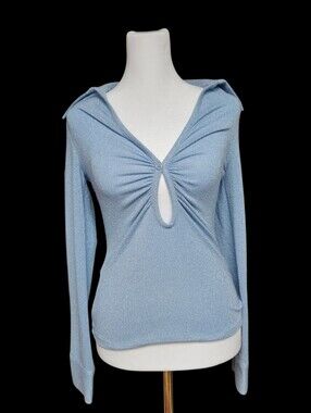 Nwot ZARA Keyhole Long-Sleeve Women's Top